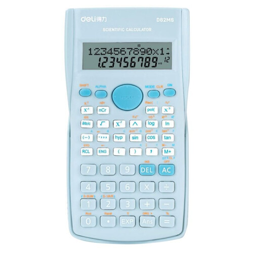 Deli D82MS Scientific Calculator 240 Functions Functional Calculator with Protective Case for School Students and Teachers B