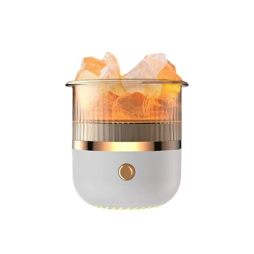 Aromatherapy Essential Oil Diffuser Salt Lamp Diffuser with 7 Color Lights 160ml Cool Mist Humidifier for Home A