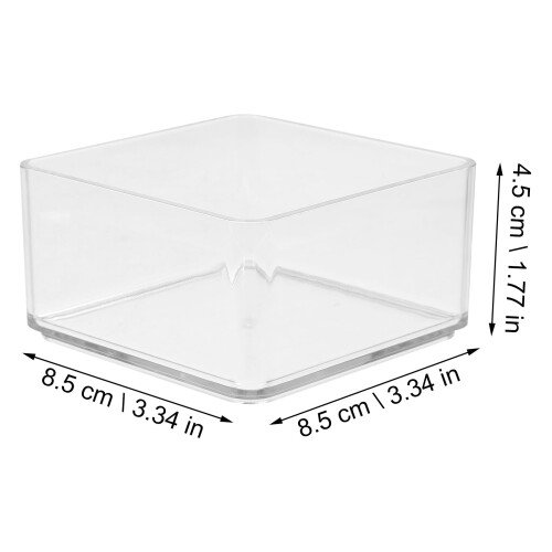 Set di 6 organizer per cassetti in plastica trasparente 1