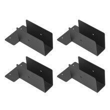Outdoor Pergola Rafter Bracket Joist Hanger Deck Railing Bracket Connector For 2X4 Or 2X6 (Black) 4 Pack