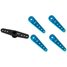 25T Steering Servo Arm Horn Full Throttle Parts Double Steering Arm with 4PCS 37mm 25T Extension Steering Servo Arm Horn