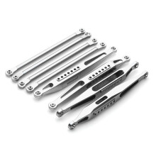 8Pcs Metal Front and Rear Chassis Link Set for Losi LMT 4WD Solid Axle Truck 1/8 RC Car Upgrade Parts, 1