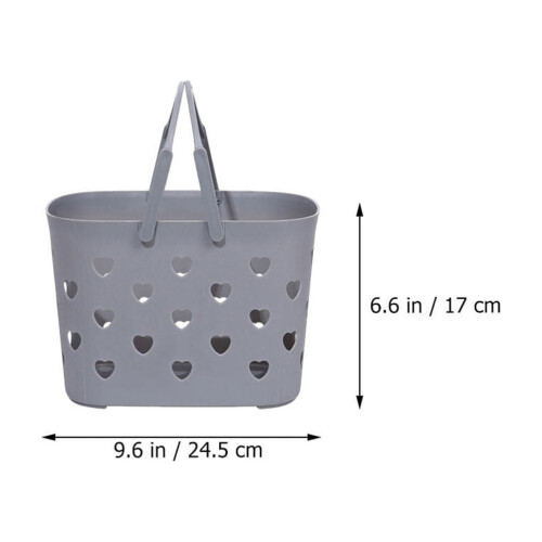 2 Grey Plastic Storage Baskets with Handles 1