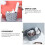 2 Grey Plastic Storage Baskets with Handles 3