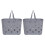 2 Grey Plastic Storage Baskets with Handles 4