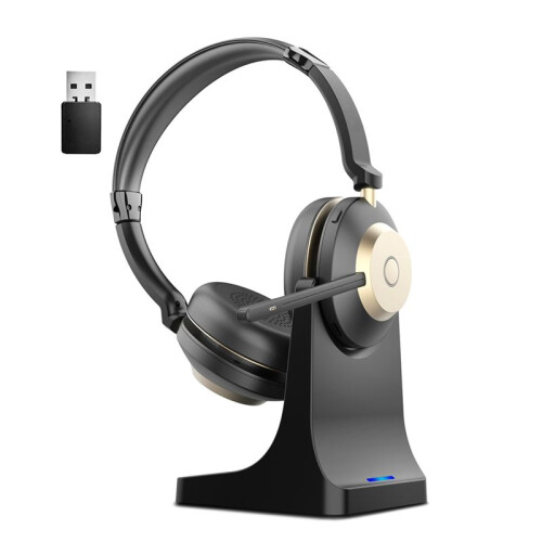 Black Gold Double-Sided  Mounted Noise Cancelling  Wireless Communication BT882C Replace Microphone Pole