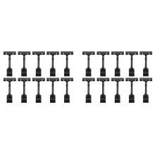 20PCS Adjustable Plastic Sign Holder,Clip- Style Double Display Clips Rotating Reuse Sign Price Tag for Store