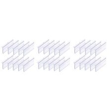 210PC 8X4.2cm Clear Plastic Label Holders for Wire Shelf Retail Price Label Basket Labels Clip  Labels