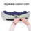 Breathable Support Cushion with Hollow Design, Adjustable Memory Foam, Dark Blue 4