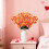 Alla hjärtans dag blombukett orange vasfyllning 6