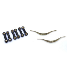 6Pcs Connector Rod with 2 Pair Steel Shock Absorption Leaf Springs Suspension