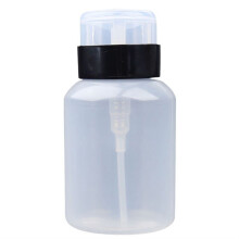 250ml Empty Alcohol Bottles Refillable Press Pump Bottle Clear Dispenser Remover Cleaner Tools Accessory 3pcs