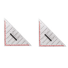 2 Stücke 30CM Zeichendreieck Lineal Multifunktions-Zeichnungslineal mit Griff Winkelmesser Messlineal Schreibwaren