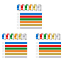 Pulseiras de Cores Neon 1800 PCS para Eventos, Pulseiras de IdentificaçãO de Atividades Leves à Prova D'água de Papel Sintético
