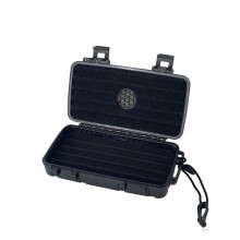 Travel Cigar Humidor Case - Portable with Humidifier Disc Waterproof Crushproof Airtight Durable
