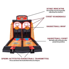 -Basketballspiel für Zwei Personen, Tischspiel für Kinder zum Stressabbau, Lustiges Sportkorb-Set, 20 Bälle