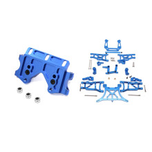 Front Bulkhead Upgrade Parts with Chassis Arm C Rear Stub Axle Parts Kit for 1/10 2WD Slash Rustler