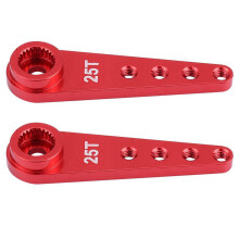 2X Alloy WPL1627R Upgrade 25T Metal Steering Arm for WPL RC1:16 Car DIY Red