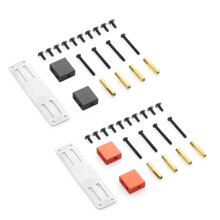 2set Metal Servo Fixed Mount Bracket Kit for WPL B14 B16 B36 C24 C34 1/16 Black & Red