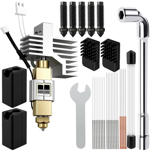 Hotend Kit for  Centauri Carbon,3D Printer Extruder Hot End with 0.2/0.4/0.6mm Hardened Steel Nozzle Replacement