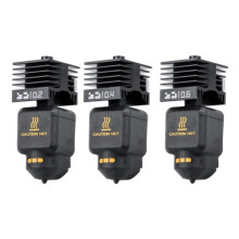 3set for P2S Removable Hardened Steel Nozzle Hot End 0.2/0.4/0.6mm 3D Printer Replacement Hotend Kit