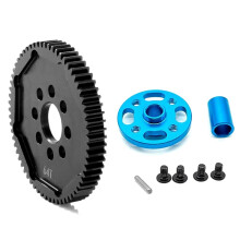 64T 54500 Spur Gear and Gear Mount High Speed Gear Set for TT-02 TT02 1/10 RC Car Upgrade Parts