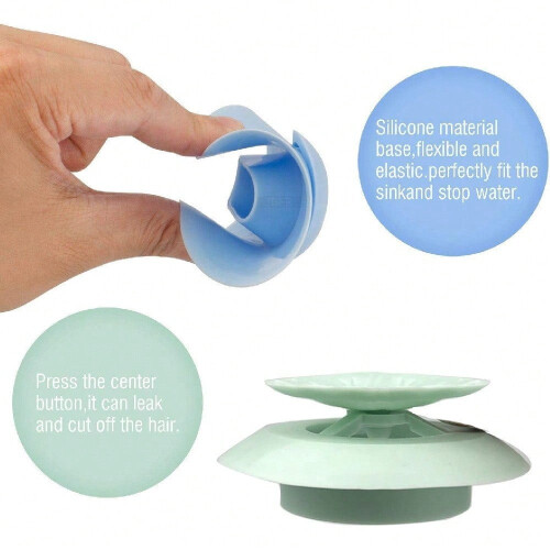 1pc UFO Silicone Sink Drain Plug, Push-Open Anti-Blocking Deodorizing Strainer for Bathroom Kitchen (1-Pack) 1