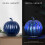 Glass Pumpkin Lantern LED Halloween Decor Blue 2