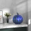 Glass Pumpkin Lantern LED Halloween Decor Blue 7