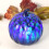 Glass Pumpkin Lantern LED Halloween Decor Blue 8