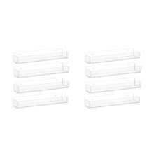 Wall Mounted Spice Rack Organizer,Clear Acrylic Spice Shelf Storage Holder for Wall Kitchen Pantry Cabinet Door 8 Pack