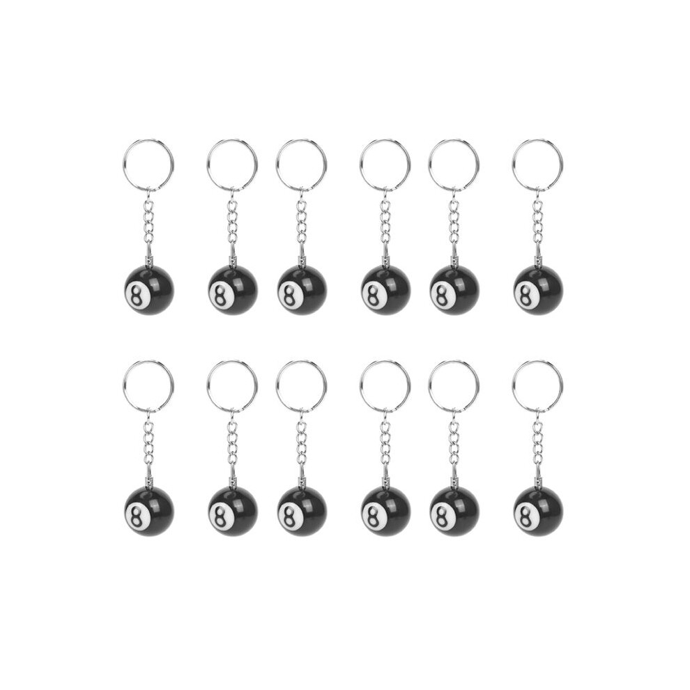 12X Billiard Key Chain Key Ring Happy No. 8 6032212986333