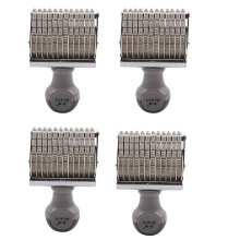 4X Arxin 12 Band Selbstfaerber Gummistempel Nummerierung Maschine, Grauweiss