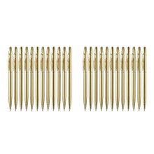 24 PCS Gold Slim Ballpoint Pens Black Ink 1 mm Medium Point Metallic Retractable Pens for Students Teachers Office