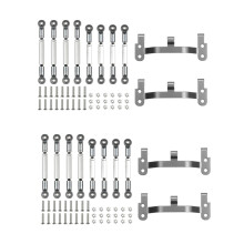 2 set Upgrade Metal Pull Rod Link Rod Base Bracket for WPL B1 B14 B24 C14 C24 1/16 Titanium