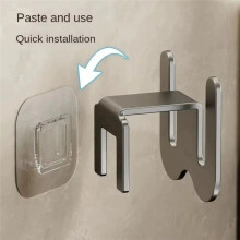 Non Perforated Shoe Storage Rack Bathroom Door with Drainage the Back Wall Bathroom Slipper Rack Wall Mounted Hook