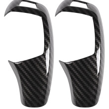 2X Car Gear Shift Knob Cover Trim Carbon Fiber for F20 F30 F31 F34 X5 F15 X6 F16 X3 F25 X4 F26 F1