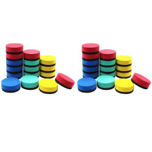 32 Pack Dry Erase Erasers Magnetic Whiteboard Erasers Chalkboard Cleaners Dry Erasers Wiper (4 Colors, 2 x 2 Inch)