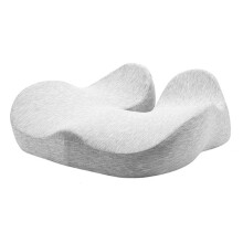 Ergonomic Thickened Memory Foam Cushion for Office Chairs - Heavy-Duty Chair Pad with Removable Cover Light Gray
