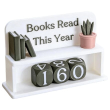 Books Read This Year Counter Bookish Track Shelf Ornament Books Read This Year for Home Librarian Classroom Women Men