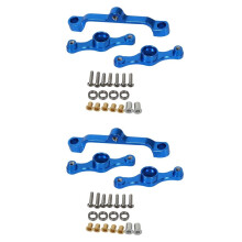 2X Set di Tiranti Dello Sterzo in Lega di Alluminio per  TT01 TT01E TT01D TT01ED TT-01 Tyep-E 54058 53864 Parti di Aggiornamento, Blu
