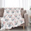 Elephant Print Flannel Throw Blanket 60" x 50" 2