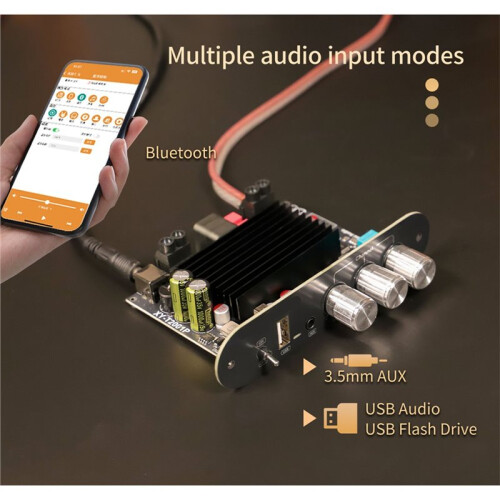 T2001P  Digital Amplifier Board 200W Stereo with High Low Frequency Adjustment TPA3221 for Audio Projects 2