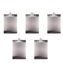 5X Teczka na Dokumenty Metalowy Schowek A4 Ze Stali Nierdzewnej Clip Board Organizer Tablica do Segregatorów Szyna Menu dla Office School Teach