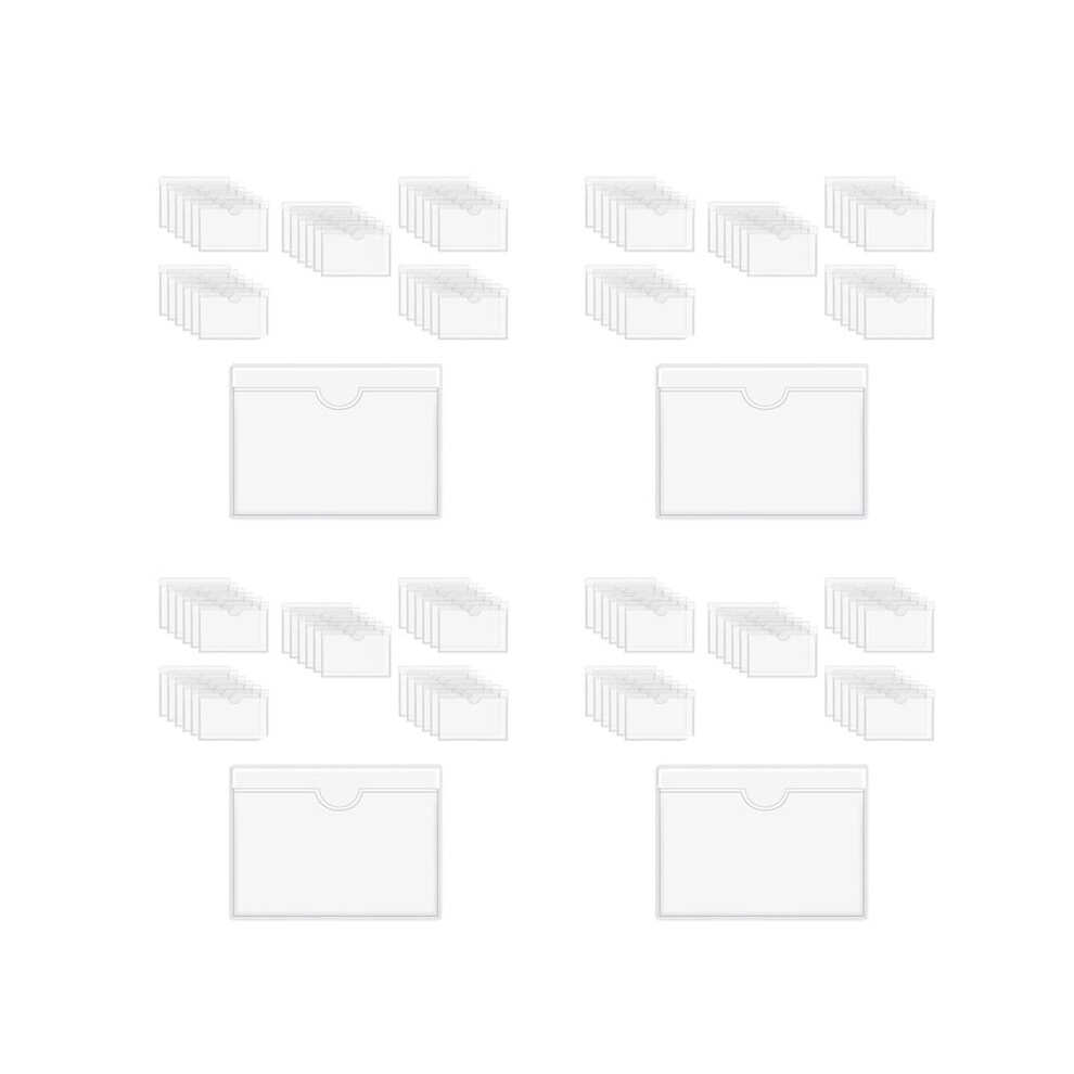 240Pcs Self-Adhesive Label Holder Card Pockets Label Holder Clear Library Card Holders With Top Open For Index Cards 6032669436818