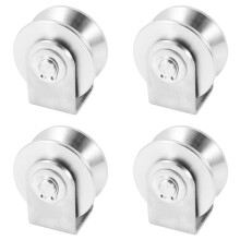 4X 2 Inch V Type Pulley Roller 304 Stainless Steel Sliding Gate Roller Wheel Bearing for Material Handling and Moving
