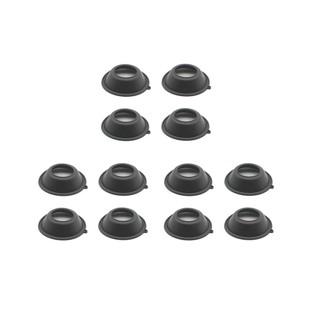 Motorcycle 12Pcs Carburetor Film Diaphragm Rubber Carburetor Vacuum Membrane For Vlx400 Steed400 Vlx/Steed 400 Black 6132158557663