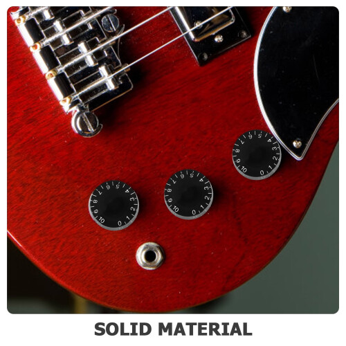Electric Guitar Knobs Black White ABS 4 pcs 2