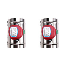 2X 220V Stainless Steel Electric Damper Electric Air Valve Motorized Check Valve for 4Inch Pipe 100mm