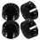 Electric Guitar Knobs Black White ABS 4 pcs 7